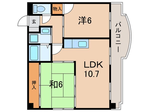 ロイヤルコーポ加古川の物件間取画像